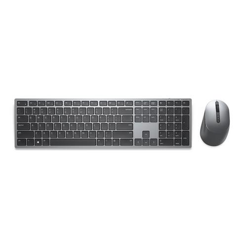 DELL KM7321W clavier Souris incluse RF sans fil + Bluetooth AZERTY Belge Gris, Titane