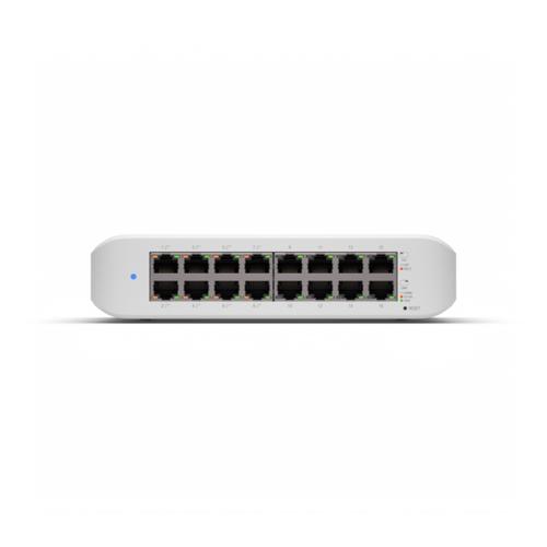 Ubiquiti UniFi Switch Lite 16 PoE L2 Gigabit Ethernet (10/100/1000) Connexion Ethernet, supportant l'alimentation via ce port (PoE) Blanc