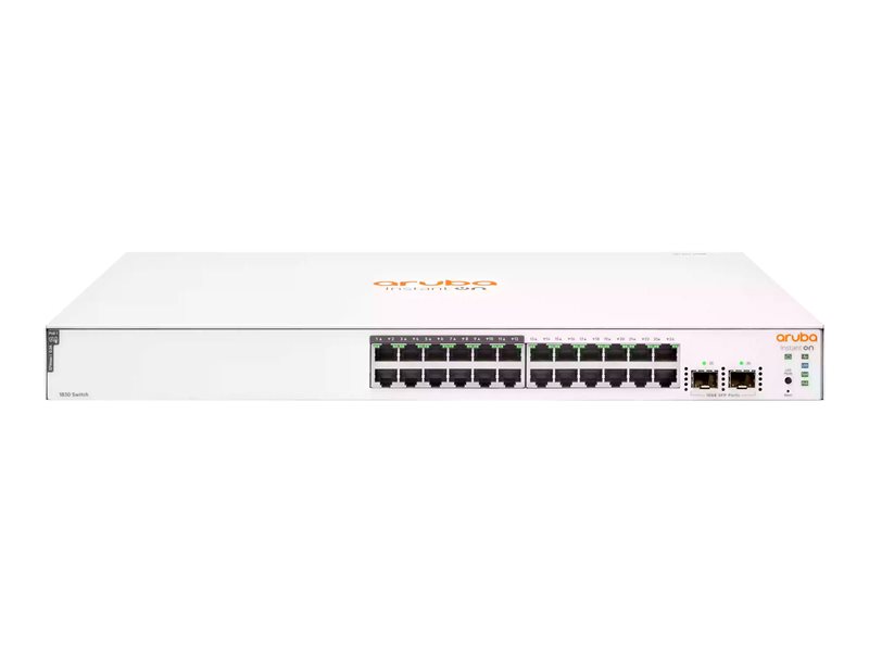 HPE Aruba Instant On 1830 24G 12p Class4 PoE 2SFP 195W Switch