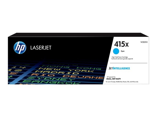 [5282440] Cartouche de toner HP 415X Cyan à rendement élevé